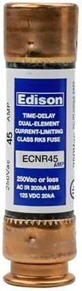 אדיסון נתיך ECNR45 BUSSMAN ECNR-45 עיכוב זמן נתיך 45 AMP 250V RK5 אלמנט כפול, צבע