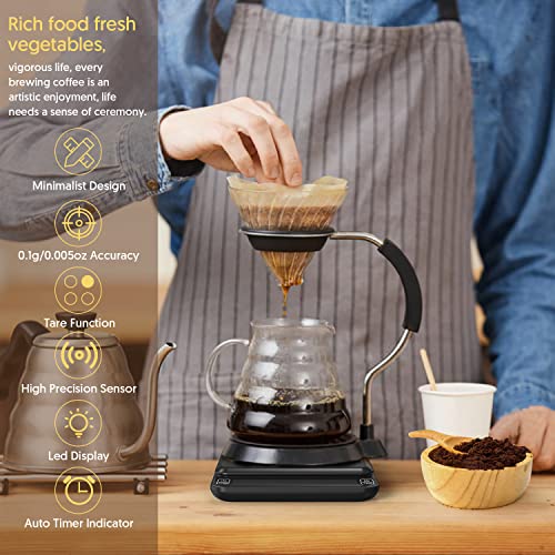 קפה בקנה מידה עם טיימר אספרסו סולמות דיגיטלי מזון בקנה מידה מטבח בקנה מידה עבור מזון אונקיות וגרמים בישול