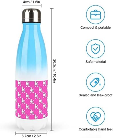 פודל סטנדארט לבן 17oz בקבוק מים ספורט נירוסטה ואקום מבודד צורת קולה בקבוק ספורט לשימוש חוזר