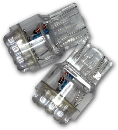 TuningPros LEDFSM-T20-A9 סמן צד קדמי נורות LED נורות T20 טריז, 9 סט ענבר LED 2-PC