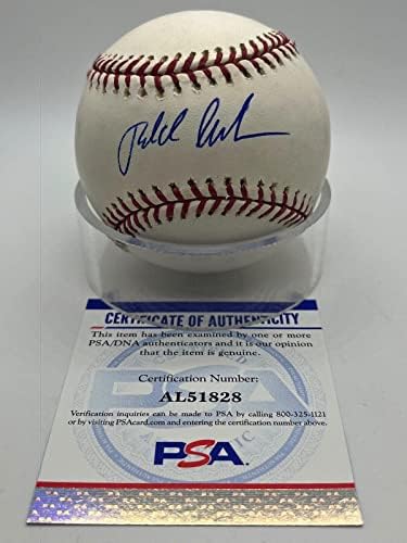 Jalal Leach San Francisco Giants חתום על חתימה רשמית MLB בייסבול PSA DNA - כדורי בייסבול עם חתימה