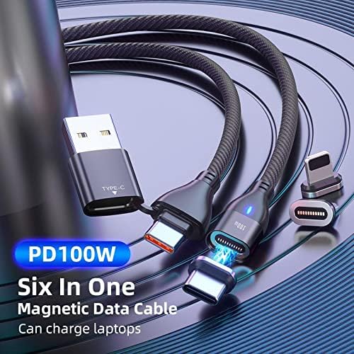 כבל גלי תיבה תואם לחלוץ HDJ-X5BT-MagnetOsnap PD כבל תשלום, מגנט PD 100W כבל טעינה USB סוג C