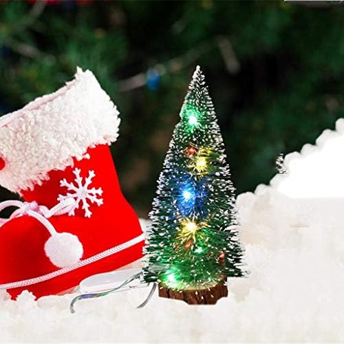 קישוטים חג המולד עם עץ LED חג המולד שולחן עבודה אורות קישוט מיני עיצוב הבית פיל ויטראז '