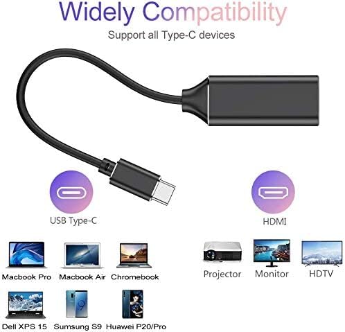 AKWOR USB C ל- HDMI מתאם 4K, HDMI ל- USB C מתאם למשרד הביתי, תואם ל- MacBook Pro, iPad Pro 2018,