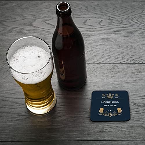 חבילת מחצלות בירה בהתאמה אישית של תחתיות מחצלת משקה קרטון הניתנות למחזור 24 סופגות 3.74 על 3.74 על 0.04