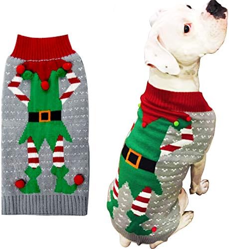 הפאפי עוטף סוודרים של כלבי חג המולד לכלבים גדולים, בגדי חיות מחמד של סנטה, אביזרי כלבי חג המולד,