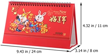 לוח השנה של Stobok Desk 2023 לוח השנה הפוך בודד לוח השנה הסיני השנה השנה השנה החודשית לוח השנה