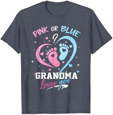 ורוד או כחול סבתא אוהב אותך מין לחשוף תינוק מתנות אמא חולצה