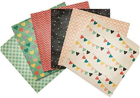 יארומי ולנטיין יום כרית נייר בדוגמת, 12 עיצובים נייר אלבום נייר מתוק אהבה עם נושא חד צדדי 6 x6 אלבום