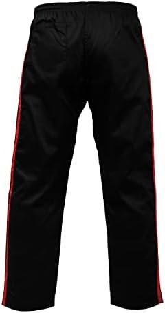 יגואר - מכנסי מכנסי קראטה קלאסיים עם פסים צבעוניים 8 משקל קל לאומנויות לחימה MMA ילדים מבוגרים יוניסקס