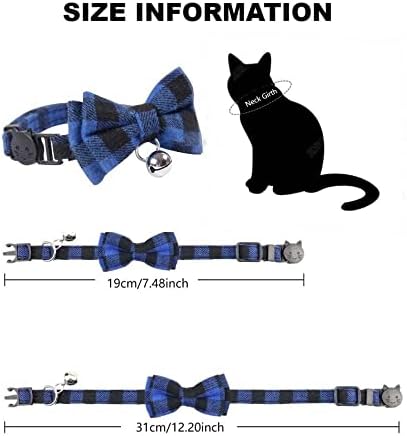 4 חבילה גור חתלתול קולרים חתול קולרים עם עניבת פרפר פעמון כלב צווארון אישית חתול קולרים ילדה
