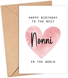 יום הולדת שמח לכרטיס הנוני הטוב ביותר בעולם - כרטיס יום הולדת נונני - כרטיס נוני - מתנה ליום האם - כרטיס