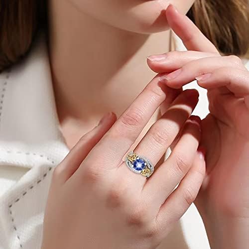 טבעת הפרדת צבע ורד פרח תכשיטים ידניים שני צבעים טבעות תכשיטים מזוגות