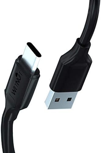 Witnut כבל U USB C כבל טעינה מהיר - כבל טעינה מהיר - USB -A ל- USB -C כבל טעינה - גוף כבל כבל עמיד בפני כיפוף