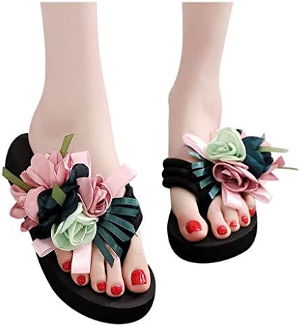 נעלי בית WASERCE נשים 7 נעליים נעליים נשים סנדלי חוף פרחים ביתיים כפכפים נעלי בית נושם נושאי נעלי סעד נושיות