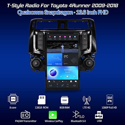רדיו מכוניות אנדרואיד של סידאבה לטויוטה 4 רונר 2009-2018, 13.6 אינץ