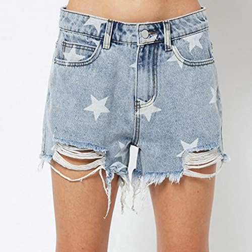 מכנסיים קצרים ג'ינס נשים סקסיות מזדמנות קיץ מותן גבוה מכנסיים קצרים במצוקה חופשה במצוקה חוף מכנסיים קצרים של
