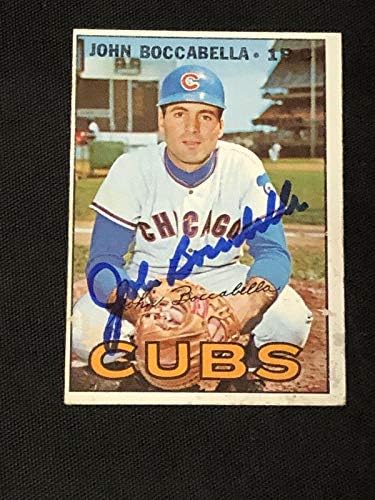ג'ון בוקבלה 1967 טופפס חתום כרטיס חתימה מס '578 היי שיקגו קאבס - כרטיסי חתימה של בייסבול בלוח בייסבול