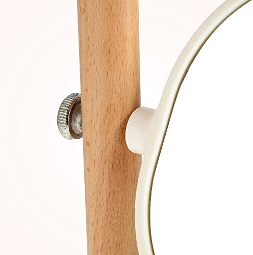 Crocoste Rotatable 1x/3x מראה קוסמטית מגדלת עם מגש אחסון, מראה איפור, מראה יהירות לבן
