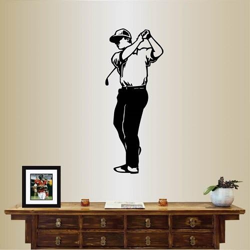 קיר ויניל מדבקות בית תפאורה אמנות מדבקת גולף נגן שחקן גולף גולף איש ספורט חדר נשלף אופנתי קיר ייחודי עיצוב
