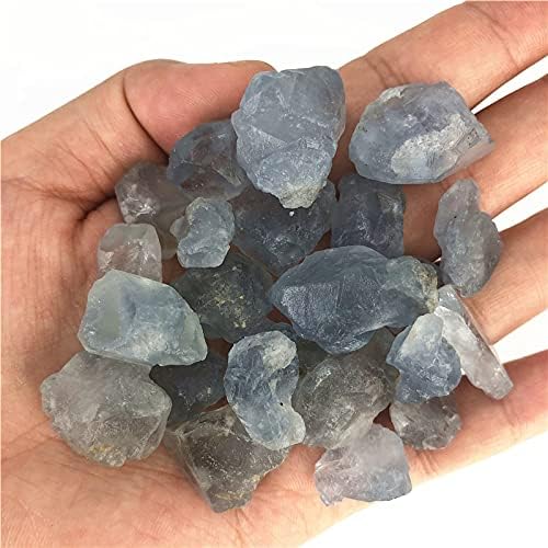 צים116 100 גרם נדיר טבעי כחול סלסטיט קריסטל חצץ אבנים מחוספס אבן דגימה דואר 291 טבעי אבנים ומינרלים