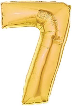 Andaz Press Press Gold Helium Fool Foil Sarty עם שלט, ג'מבו 40 אינץ ', מספר 3, Metallic מזהב מבריק, מארז