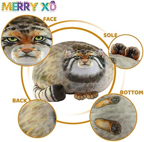 Merryxd חתול קטיפה כרית גוף כרית חיות ממולאות חמודות קטיפות רכות, חתלתול קטיפה לזרוק כרית בובת