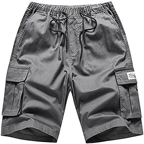 מכנסי מטען לגברים, גברים, גברים חיצוניים בגודל גדול רב-כיס סרבלים מזדמנים מכנסיים קצרים