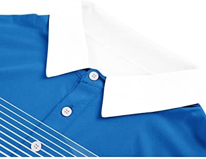 שמלת גברים של גולף חולצה קצר שרוול מודפס ביצועים לחות הפתילה עניבה לצבוע פולו חולצה