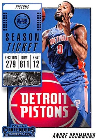 2018-19 כרטיס העונה של מתמודדי פאניני מס '76 אנדרה דרומונד דטרויט פיסטונס NBA כרטיס מסחר בכדורסל