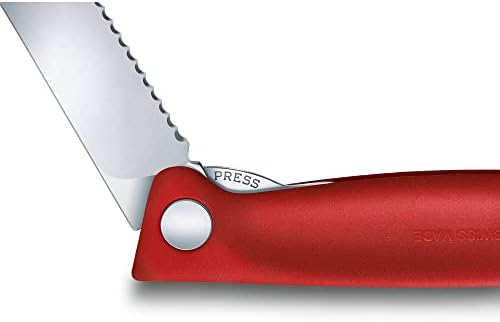 ויקטורינוקס 4.3-אינץ שוויצרי קלאסי מתקפל קילוף סכין עם גלי קצה באדום