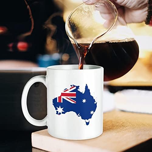 אוסטרלי דגל מפת הדפסת ספל קפה כוס קרמיקה תה כוס מצחיק מתנה עם לוגו עיצוב עבור משרד בית נשים גברים-11 עוז לבן