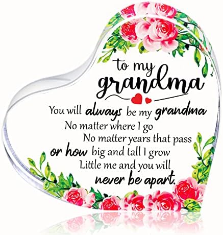 מתנת אהדה לאובדן סבתא מתנות זיכרון לאובדן אהבה אחת אקריליק לב שכול תנחומים מתנות לזכר אובדן סבתא