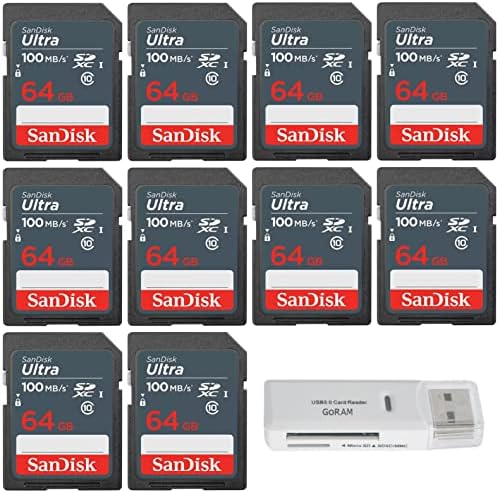סנדיסק 32 ג ' יגה-בייט כרטיס זיכרון 10 100 מגה-בייט/שניה 1, חבילה מלאה של כרטיסי מצלמה עם גורם יו-אס-בי