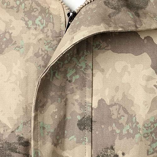 ז'קט צבאי הסוואה לגברים רוכסן מעילים עם מעילי ברדס אטום לרוח מעיל מטען רך רוחב פלוס גודל גשם חיצוני מעיל
