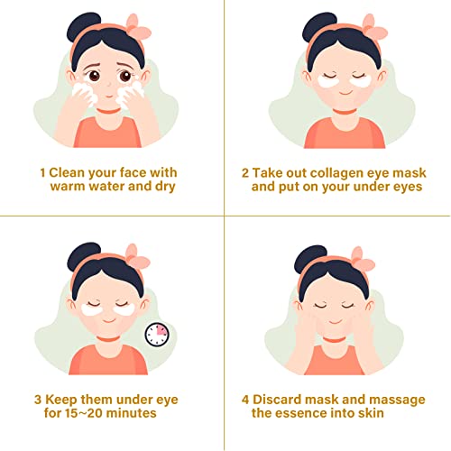 אדופקט תחת תיקוני עיניים זהב 24 קראט מתחת למסכת עיניים נפוחות ועיגולים כהים טיפולים מתחת לשקיות עיניים טיפול