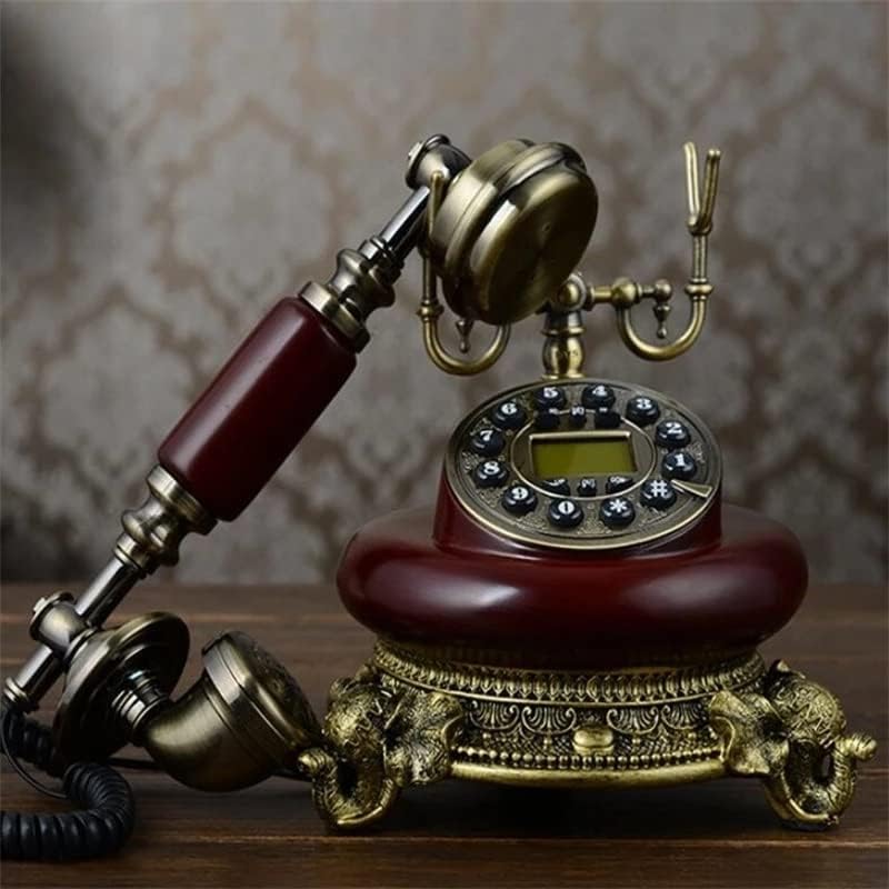 ZLXDP עתיק טלפון קבוע מתקשר בית זיהוי קו קווי שרף טלפון וחיקוי מתכת לחיוג כפתור ללא ידיים