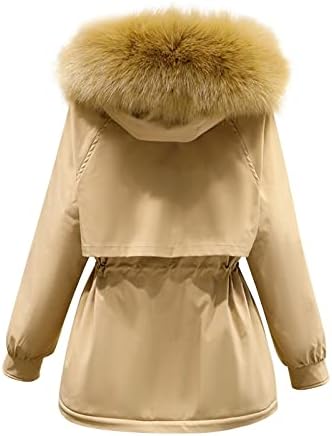 נשים בתוספת גודל מעיל חורף יומי של שרוול ארוך ז'קט עיוותו עם ברדס חמים עם מעילי חורף עם הלבשה חיצונית מרופדת