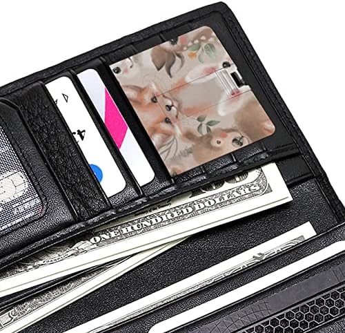 צבי פרחוני ארנב קיפוד קיפוד ושועל מזיכרון USB מקל עסקים פלאש מכונן כרטיס אשראי בכרטיס כרטיסי כרטיס