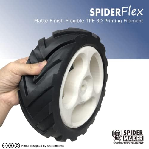 Spidermaker Spiderflex גימור מט גמיש TPE 3D הדפסת נימה - חוף 75A, 1.75 ממ, 500 גרם