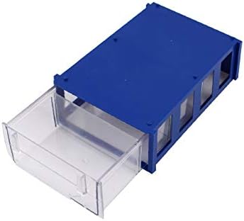 X-deree כחול בהיר פלסטיק חלקים אלקטרוניים רכיבים רכיבים מחזיק מגלה ארגון תיבת מארז (Caja de la Caja del organizador