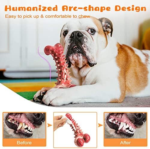 V-Hanver 2 PCS צעצוע כלבים עבור לעיסות אגרסיביות עצמות לעיסה גדולות לכלבים קטנים בינוניים קטנים