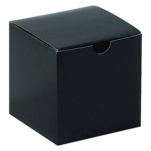 קופסאות מתנה של מותג שותפים 444 ק ג, 4 איקס 4 איקס 4, מבריק שחור