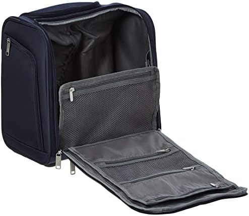 יסודות אמזון תיק מזוודות נסיעות מתגלגל, 14 אינץ', כחול כהה מרופד