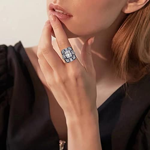 2023 חדש יוקרה מלא יהלומי אגס צורת טבעת תכשיטי יום הולדת הצעת כלה אירוסין מסיבת טבעת גודל 8 טבעות