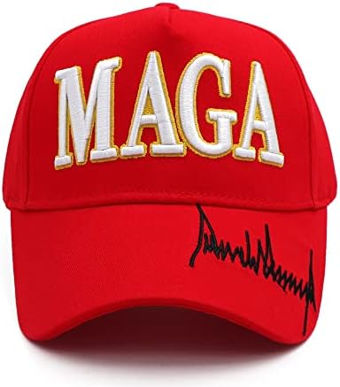 טראמפ 2024 כובע רקום אולטרה מגה טראמפ שיער אדום כובע רפובליקני שמרני FJB כובע מתכוונן לגברים נשים