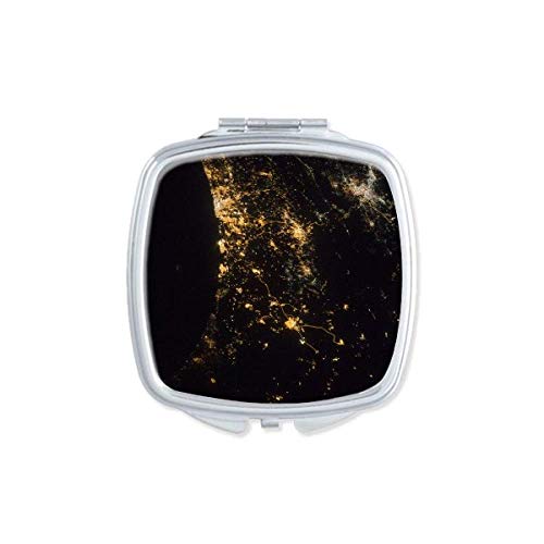 המשקיף אמריקה לילה מראה נייד קומפקטי כיס איפור כפול צדדי זכוכית