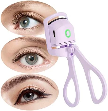 מסלסל ריסים מחומם, תלתלי ריסים חשמליים, USB נטען עיניים מסלסל ריסים עם 2 מצבי טמפרטורה מהיר ריסי עיניים