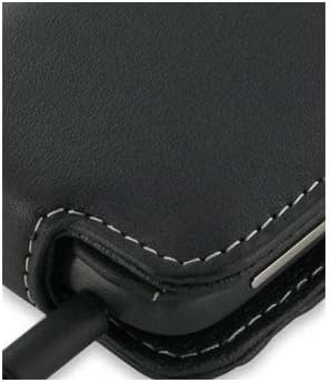 מארז כיסוי עור שחור של מונאקו סוג שחור עם קליפ חגורה ניתנת לניתוק ל- HTC Wildfire A3333