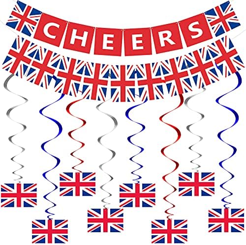 14 חתיכות מפלגה בריטית גרלנד דגל בריטי תליית זר תלה